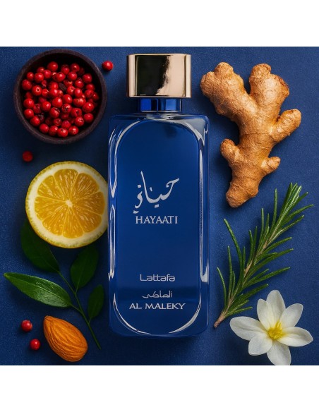 Lattafa Hayaati Al Maleky - Eau de Parfum Spray for Men, 3.4oz