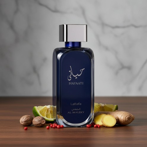 Lattafa Hayaati Al Maleky - Eau de Parfum Spray for Men, 3.4oz