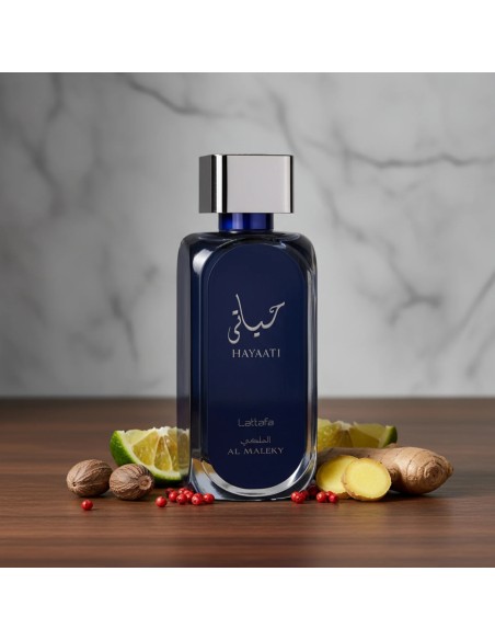 Lattafa Hayaati Al Maleky - Eau de Parfum Spray for Men, 3.4oz