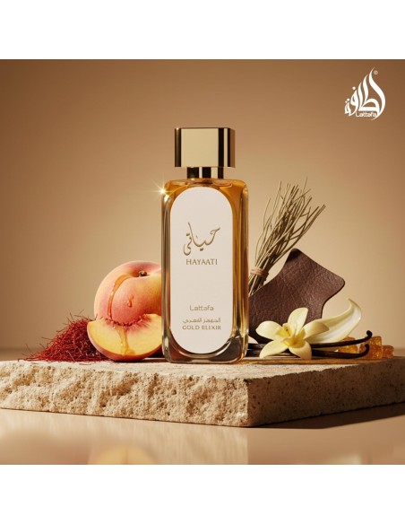 Lattafa Hayaati Gold Elixir - Eau de Parfum Spray Unisex, 3.4oz