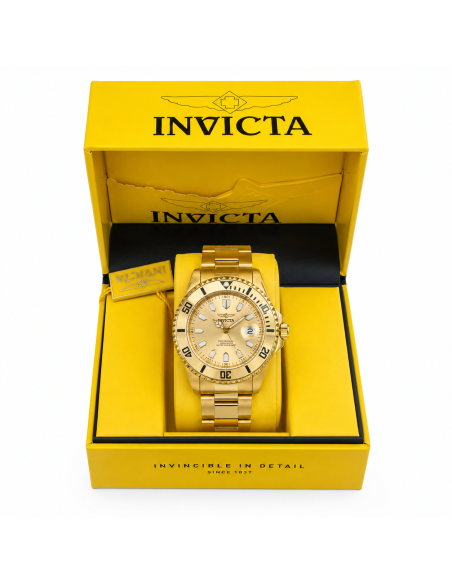 Invicta Men's Pro Diver 46mm Stainless Steel Quartz Watch, Gold (Model: 46902)