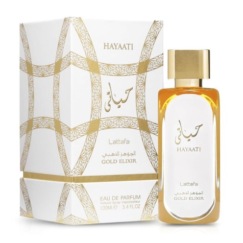 Lattafa Hayaati Gold Elixir - Eau de Parfum Spray Unisex, 3.4oz