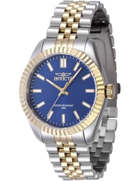 Invicta Specialty Unisex 40mm Stainless Steel Gold and Silver Blue dial PC21 Quartz