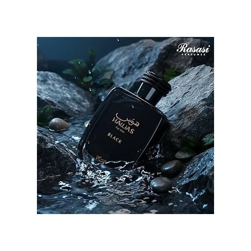 RASASI Hawas Black Eau de Parfum for Men 100ml (3.4 oz)