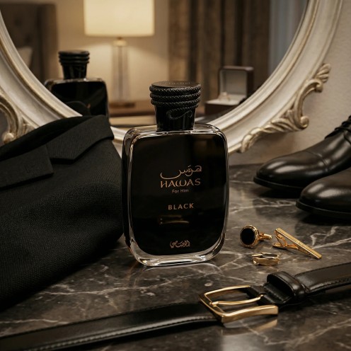 RASASI Hawas Black Eau de Parfum for Men 100ml (3.4 oz)