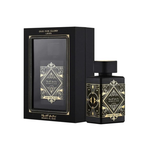 Lattafa Bade'e Al Oud, Oud for Glory for Men Eau de Parfum Spray, 3.4 Ounce