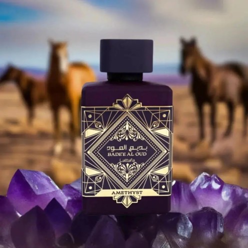 Lattafa Bade'e Al Oud, Amethyst for Unisex Eau de Parfum Spray, 3.4 Ounce