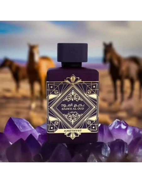 Lattafa Bade'e Al Oud, Amethyst for Unisex Eau de Parfum Spray, 3.4 Ounce