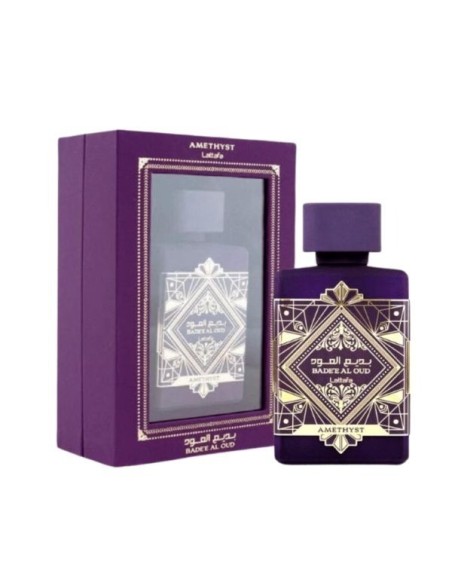Lattafa Bade'e Al Oud, Amethyst for Unisex Eau de Parfum Spray, 3.4 Ounce