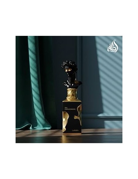 Lattafa His Confession for Men Eau de Parfum Spray, 3.4 Ounce
