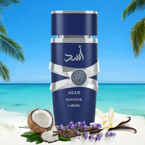 Lattafa Asad – For Men Eau de Parfum Spray, 3.4 Fl. Oz