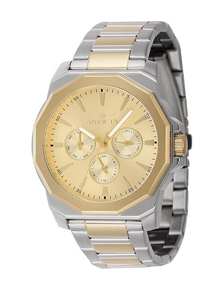 Invicta Speedway Stainless Steel Men's Quartz Watch Gold and Silver Gold Dial - 42mm
