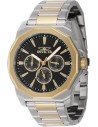 Invicta Speedway Stainless Steel Men's Quartz Watch Gold and Silver Black Dial - 42mm