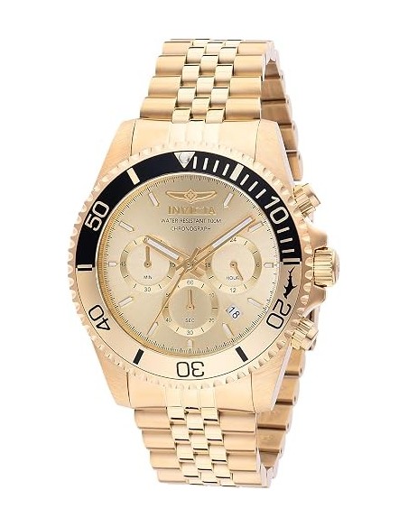 Invicta Pro Diver Edelstahl Herren Quarzuhrwerk Gold - 43mm